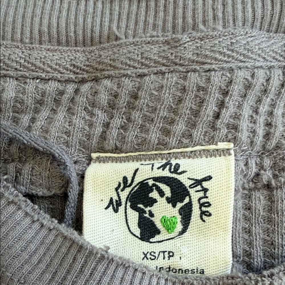 We The Free Charcoal Ribbed Knit Top - Picture 2 of 2